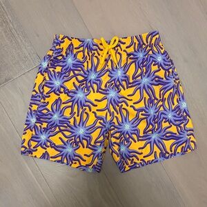 Vilebrequin Kids Swim Trunks - Purple and Yellow Starfish
